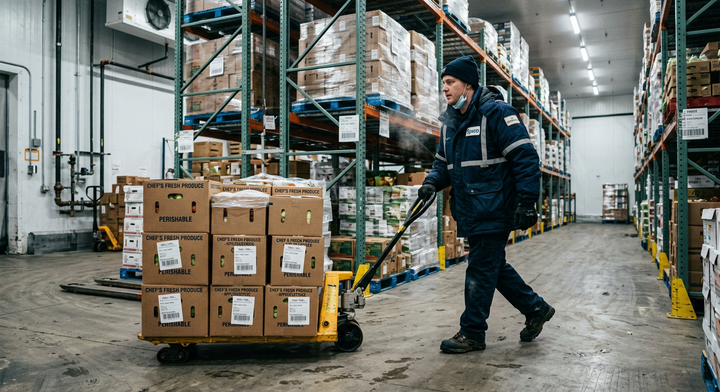 Foodservice distribution cold storage operations